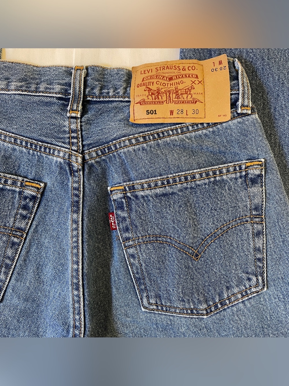 True Vintage Levi's 501 Classic Fit Blue Denim Jeans